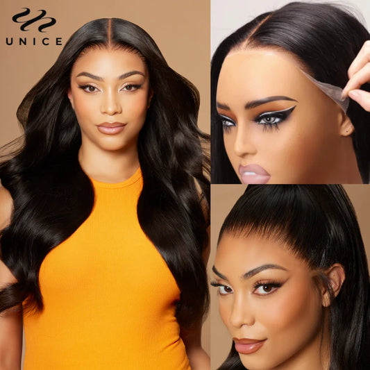 Glueless 13x4 Frontal Wig Human Hair Body Wave Lace Front Wig Pre Cut Pre Bleached Pre Plucked Lace Wig Ready To Wear Go